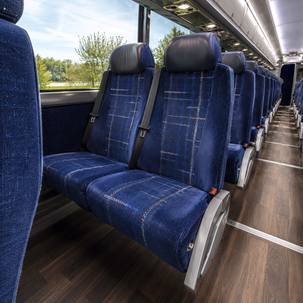 mountain view charter bus interior