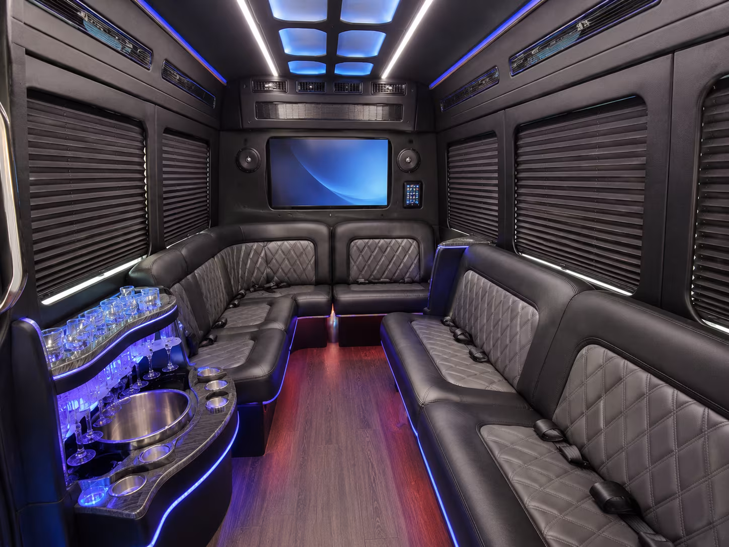 mountain view party bus interior