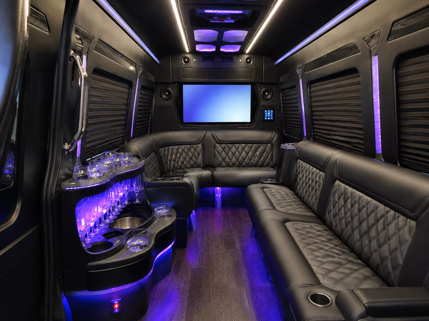 mountain view wedding transportation onboard seating